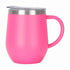 12oz Insulated Coffee Mug with Handle Stainless Steel Insulated Coffee Mug Double Wall Vacuum Travel Mug Tumbler Cup with Sliding Lid Travel Coffee Cup Thermal Cup Drak Pink