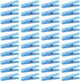 Tutuviw 100Pcs Blue Clothes Pins for Baby Shower Game Mini Premium Plastic Clothespins Small Baby Shower Decorations for Party Gender Reveal Game DIY Blue