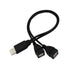 USB Splitter Y Cable, USB A 1 Male to 2 Female Cord Converter, Dual Double USB Port Extender Hub Data Charger Power Split Adapter for Car, Xbox, PS4, PS5, Laptop, Mac (1FT)