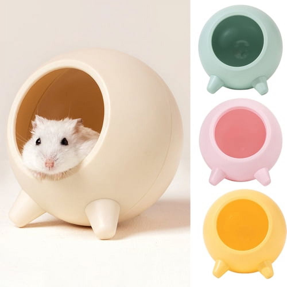 Visland House Semi-closed Keep Warm Burrowing Comfortable Hamster House Large Hideout for Hedgehog Chinchilla Bear Dragon nest Hamster Accessories Green
