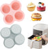 Tutuviw 2Pcs Reusable Silicone Air Fryer Egg Mold Cupcake and Muffin Pan Non-Stick Air Fryer Baking Pan 4 Cavity Silicone Muffin Pans Muffin Cups for Baking(Blue+Pink)