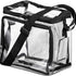 Tutuviw Clear Lunch Bags for Correctional Officers Plastic Transparent Lunch Tote Stadium Bags with Adjustable Strap and Front Zipper Pocket See Through Lunch Box for Work Men Women Picnic
