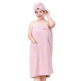 Bath Towel Wrap Women Plus Size - Adjustable Soft Microfiber Shower After Body Wraps with Hair Drying Towel Absorbent & Quick Drying for Gym Shower, Beach, Spa, Sauna Purple