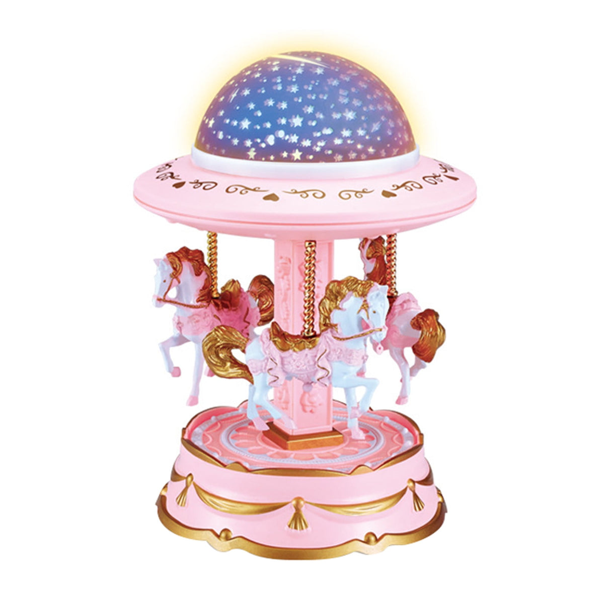 Holiday Toy List Tarmeek Carousel Music Box For Girls Creative Star Projection Lantern Carousel Music Box Music Box Girl Holiday Gift Christmas Gifts 19x14x14cm(7.5x5.5x5.5in). Pink