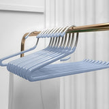 Kdkad Heavy Duty Metal Pants Hangers, Jean Hangers for Closet, Open Ended Clothes Hanger for Pant Slack Trouser Scarf, Space Saving, Non Slip 14×4.7 in Pink