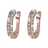 Chmadoxn 925 Hoop Earrings for Women Silver Women Hoop Earrings Set with GH Created Moissanite gold