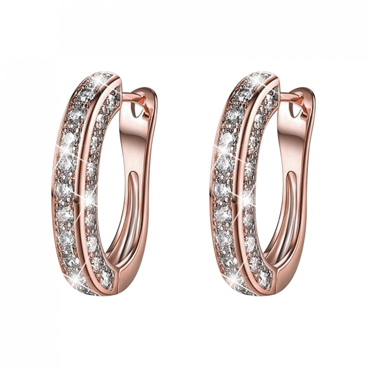 Chmadoxn 925 Hoop Earrings for Women Silver Women Hoop Earrings Set with GH Created Moissanite gold