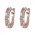 Chmadoxn 925 Hoop Earrings for Women Silver Women Hoop Earrings Set with GH Created Moissanite gold