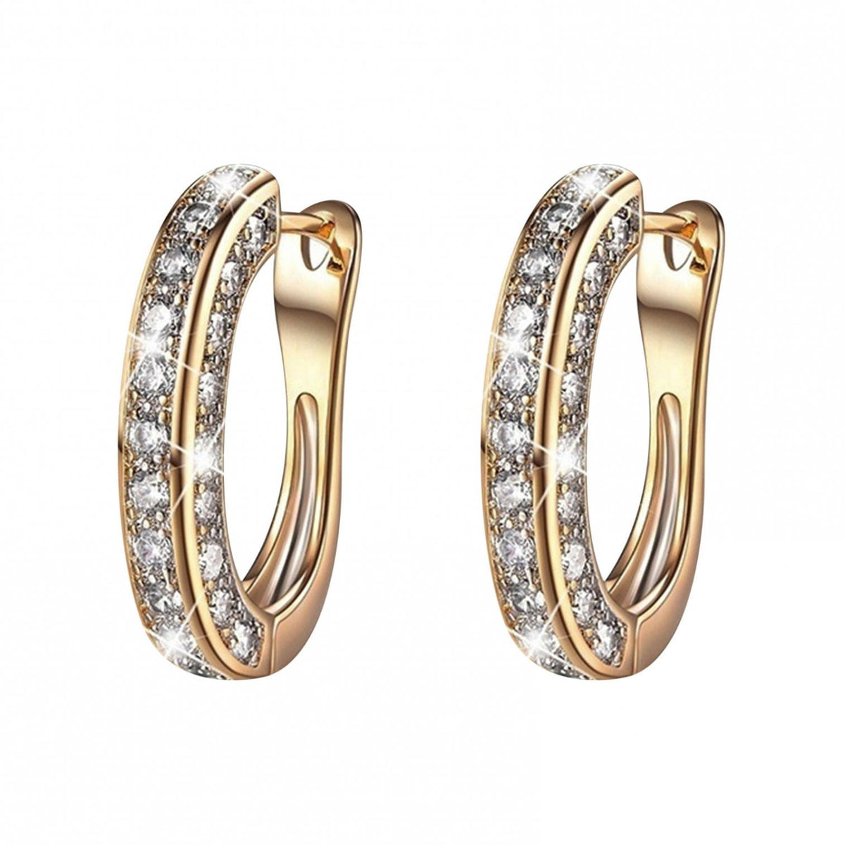 Chmadoxn 925 Hoop Earrings for Women Silver Women Hoop Earrings Set with GH Created Moissanite gold,silver,rose gold