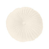 Darzheoy Round Throw Pillow 15.7 inch Decorative Round Velvet Floor Pillows Small Pumpkin Throw Pillow Cushion for Living Room Sofa Bed, Gray Beige