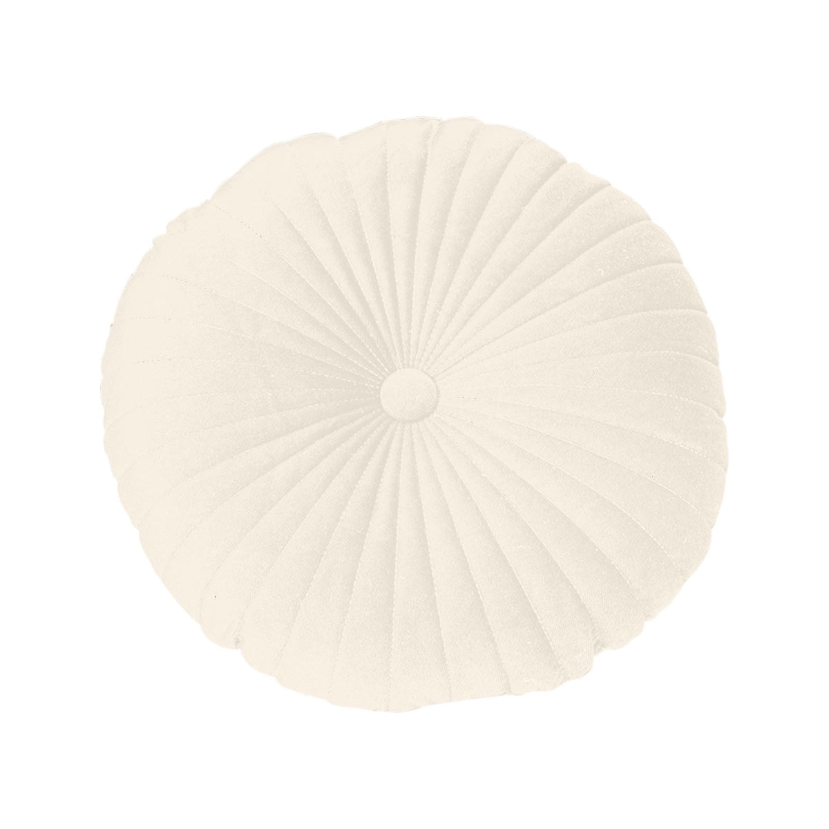 Darzheoy Round Throw Pillow 15.7 inch Decorative Round Velvet Floor Pillows Small Pumpkin Throw Pillow Cushion for Living Room Sofa Bed, Gray Beige