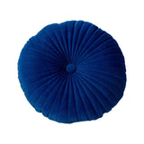 Darzheoy Round Throw Pillow 15.7 inch Decorative Round Velvet Floor Pillows Small Pumpkin Throw Pillow Cushion for Living Room Sofa Bed, Gray Blue