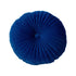 Darzheoy Round Throw Pillow 15.7 inch Decorative Round Velvet Floor Pillows Small Pumpkin Throw Pillow Cushion for Living Room Sofa Bed, Gray Blue