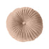 Darzheoy Round Throw Pillow 15.7 inch Decorative Round Velvet Floor Pillows Small Pumpkin Throw Pillow Cushion for Living Room Sofa Bed, Gray Coffee