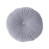 Darzheoy Round Throw Pillow 15.7 inch Decorative Round Velvet Floor Pillows Small Pumpkin Throw Pillow Cushion for Living Room Sofa Bed Gray