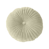 Darzheoy Round Throw Pillow 15.7 inch Decorative Round Velvet Floor Pillows Small Pumpkin Throw Pillow Cushion for Living Room Sofa Bed, Gray Green