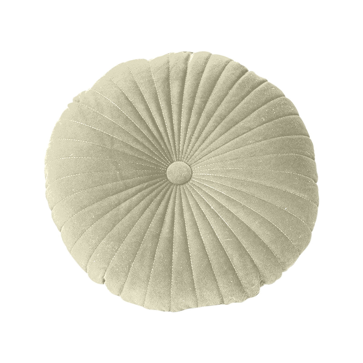 Darzheoy Round Throw Pillow 15.7 inch Decorative Round Velvet Floor Pillows Small Pumpkin Throw Pillow Cushion for Living Room Sofa Bed, Gray Green