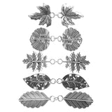 PATKAW 5pcs Metal Leaf Sweater Clips Cinch Clips for Cardigans Dress Shawls Collar Accessories 9.00X1.80X0.70CM Silver