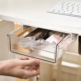 Kdkad Under Desk Drawer, Self-Adhesive Hidden Desktop Organizer, Attachable Desk Drawer Slide Out, Table Storage Tray for Pencil Pen Stationery Home Office Organization, Large 8.3×6.7×2.4 in White