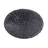 Darzheoy 16 inch Plush Dog Bed Mat Warm Fluffy Round Puppy Crate Pad with Anti-Slip Waterproof Bottom Soft Comfy Pet Kennel Mat for Small and Medium Dogs Black