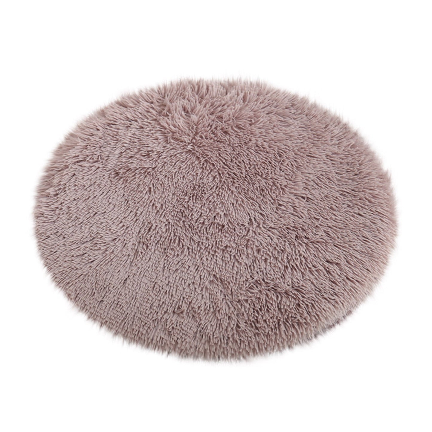 Darzheoy 16 inch Plush Dog Bed Mat Warm Fluffy Round Puppy Crate Pad with Anti-Slip Waterproof Bottom Soft Comfy Pet Kennel Mat for Small and Medium Dogs Purple