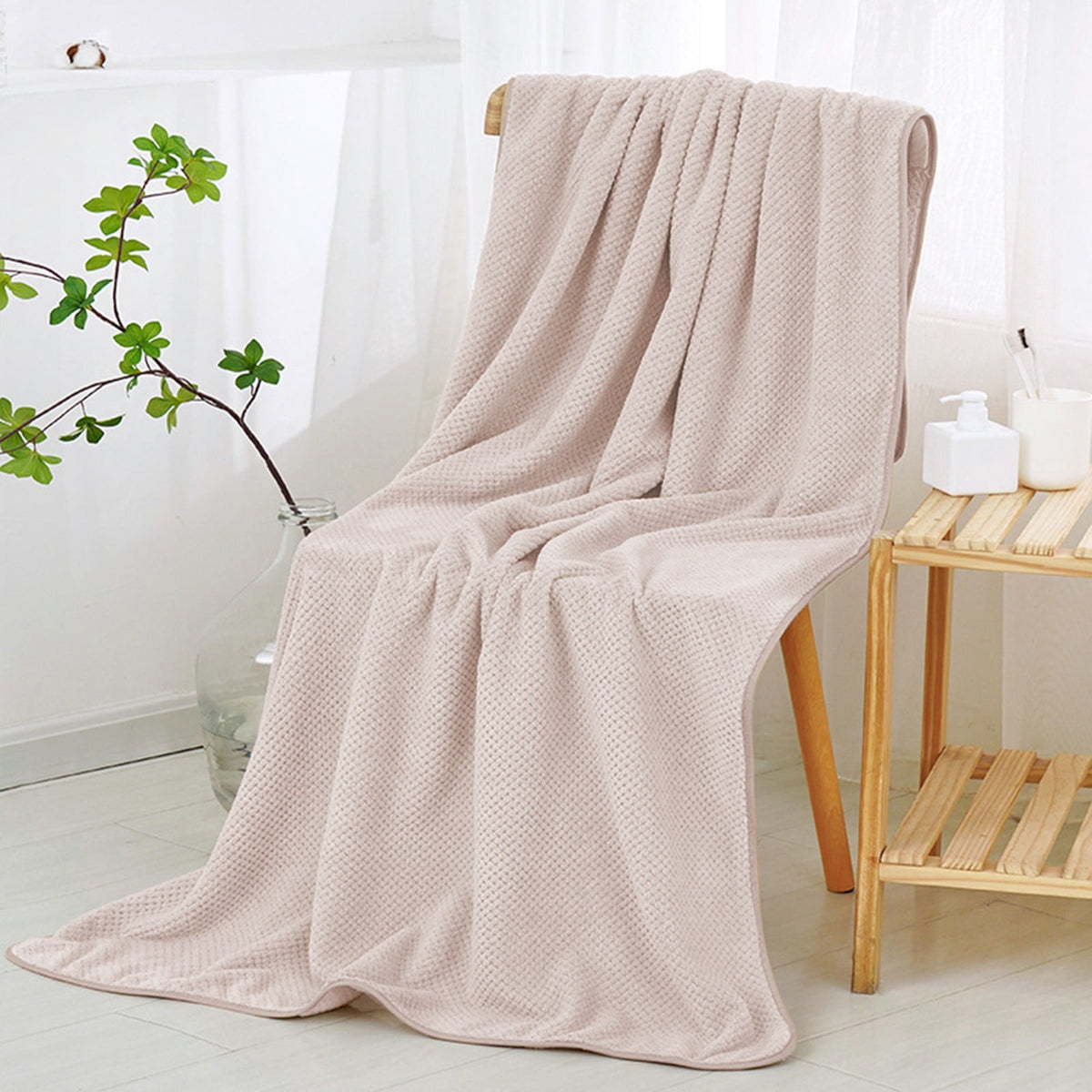 Chmadoxn Bath Towel, Oversize Bath Towel, 55×28 Inch Large Microfiber Bath Towels, Soft, Absorbent, and Quick Dry Towels for Bathroom, Pool, Beach, Swim, and Yoga, Large Bathroom Towels for Daily Use 55×28 in Khaki