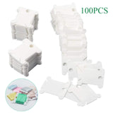 Chmadoxn Embroidery Floss Bobbins, Sewing Thread Winding Plate Board,50 pc Embroidery Floss Organizer, Plastic Embroidery Thread Cards for Cross Stitch Thread Holder Sewing Storage 100 pc Green