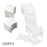 Chmadoxn Embroidery Floss Bobbins, Sewing Thread Winding Plate Board,50 pc Embroidery Floss Organizer, Plastic Embroidery Thread Cards for Cross Stitch Thread Holder Sewing Storage 120 pc White