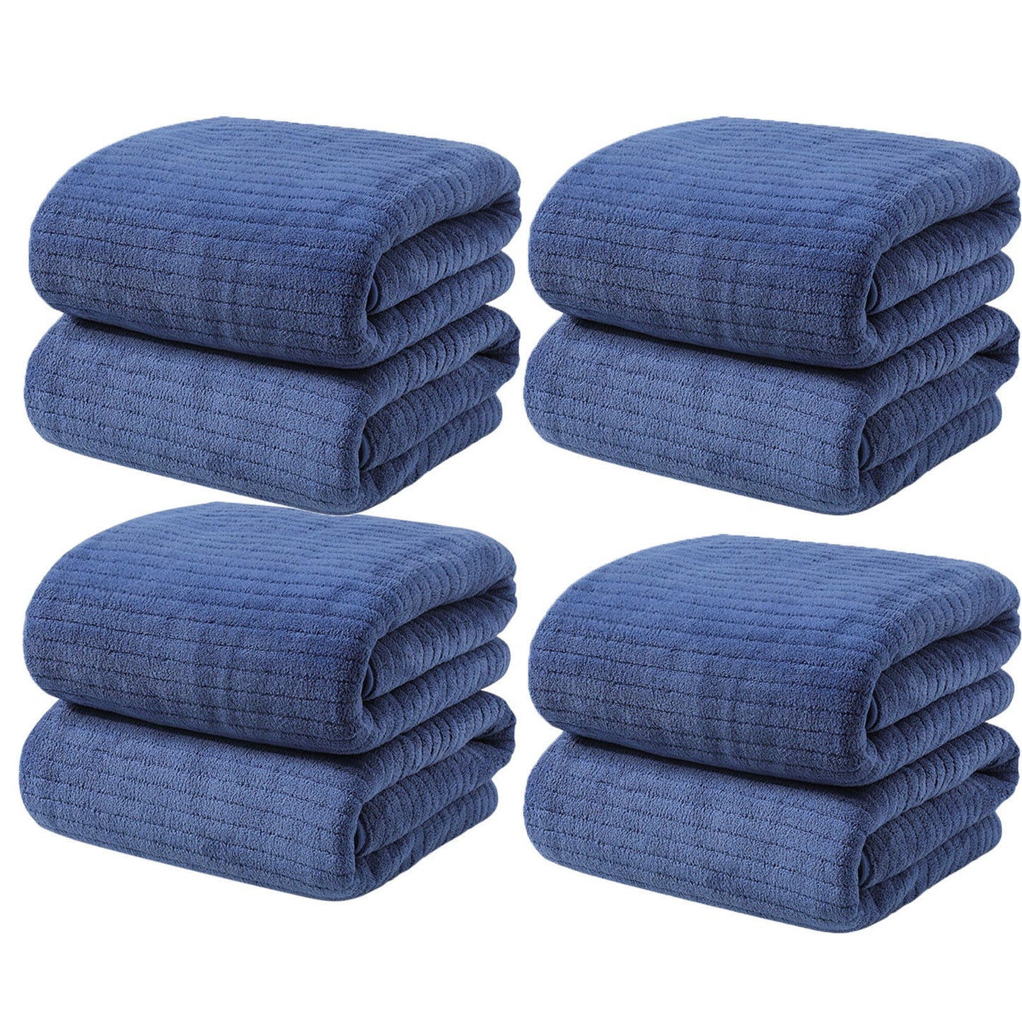Chmadoxn Microfiber Hair Towel Wrap - Quick Dry Curly Hair Wraps for Women Wet Hair, Microfiber Towel for Hair, Hair Drying Towel Wrap, Hair Towels for Women, Hair Turban for Wet Hair (29 ×14 Inch) 3 pc Blue