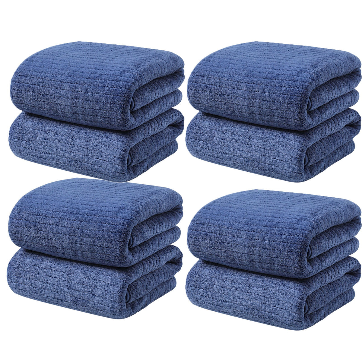 Chmadoxn Microfiber Hair Towel Wrap - Quick Dry Curly Hair Wraps for Women Wet Hair, Microfiber Towel for Hair, Hair Drying Towel Wrap, Hair Towels for Women, Hair Turban for Wet Hair (29 ×14 Inch) 3 pc Blue