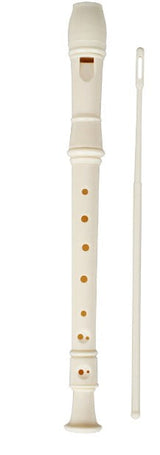 8 Hole Soprano Recorder Flute for Kids and Adults with Cleaning Rod, Ideal for School Bands, Music Classes, and - 31.80X2.80X2.50CM White