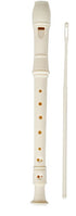 8 Hole Soprano Recorder Flute for Kids and Adults with Cleaning Rod, Ideal for School Bands, Music Classes, and - 31.80X2.80X2.50CM White