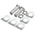 Universal Motorcycle Foot Peg Mounting Pins Kit Motorcycle Foot Pegs Foot Pegs Mount Bolt Pins Washers Kit Compatible compatible for motorcycle 3.00X1.10X1.10CM Silver