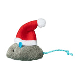 Darzheoy Catnip Toys Interactive Toy Christmas Hat Costume Plush Mouse Shaped Cat Toys for Cat Kitten Indoor B