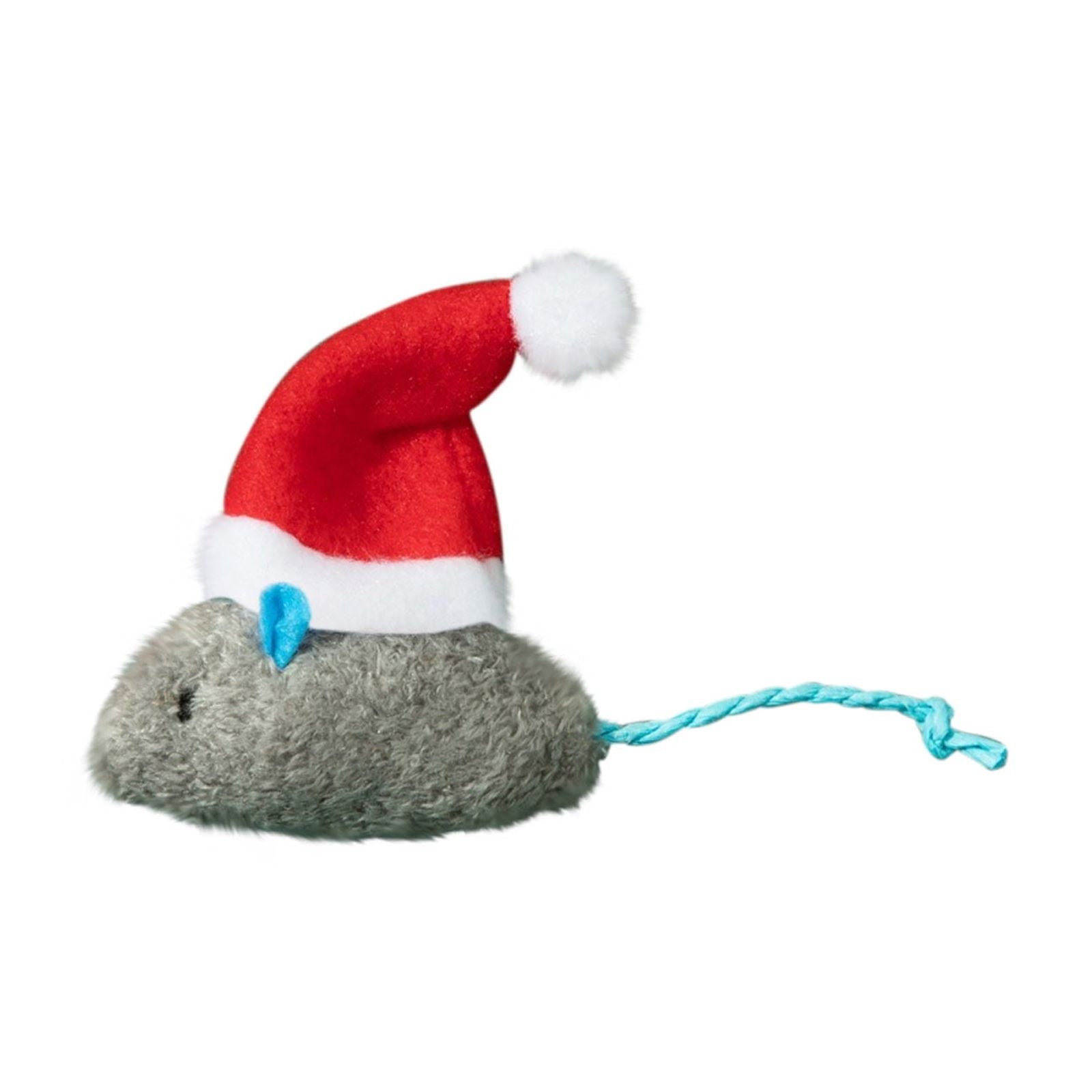 Darzheoy Catnip Toys Interactive Toy Christmas Hat Costume Plush Mouse Shaped Cat Toys for Cat Kitten Indoor B