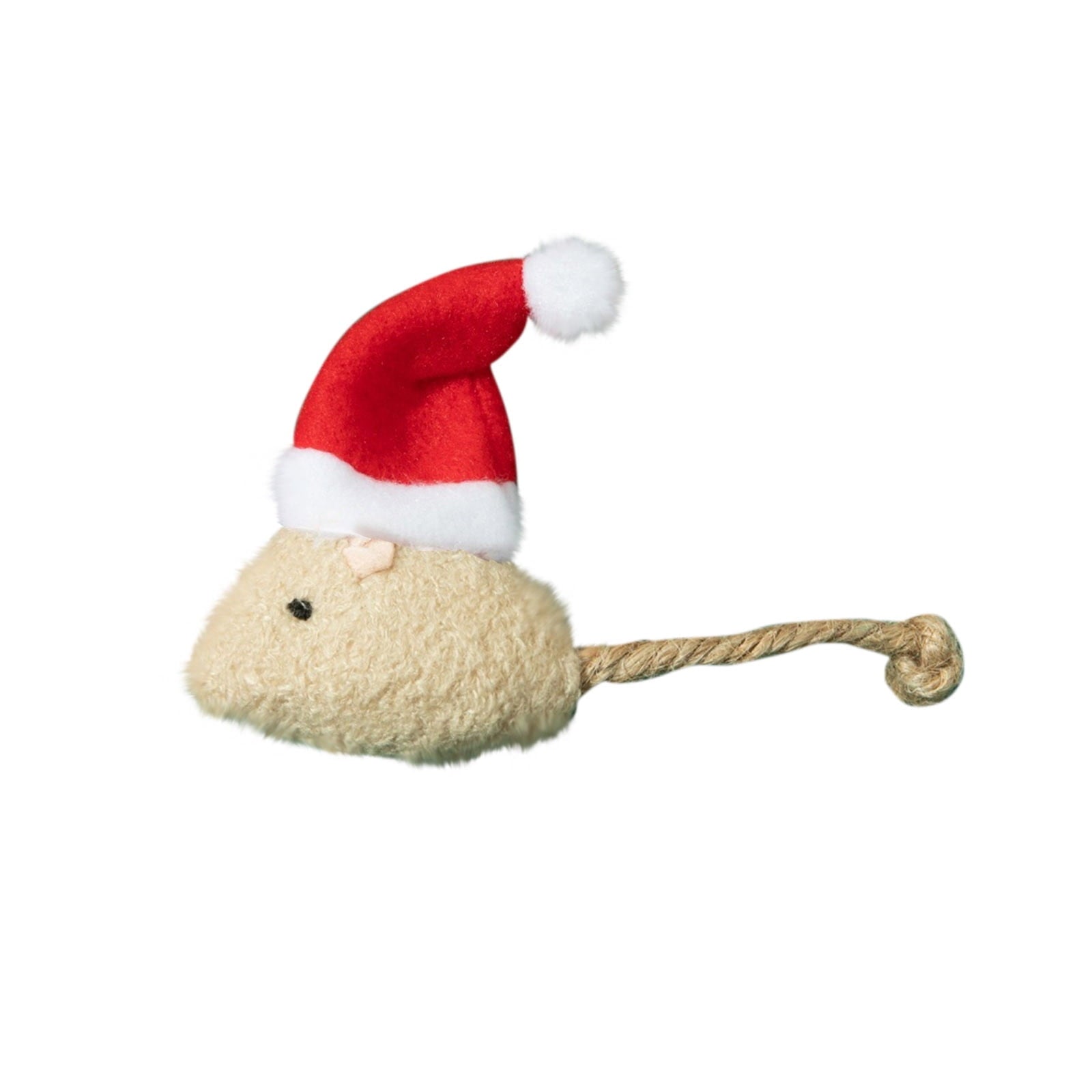 Darzheoy Catnip Toys Interactive Toy Christmas Hat Costume Plush Mouse Shaped Cat Toys for Cat Kitten Indoor C