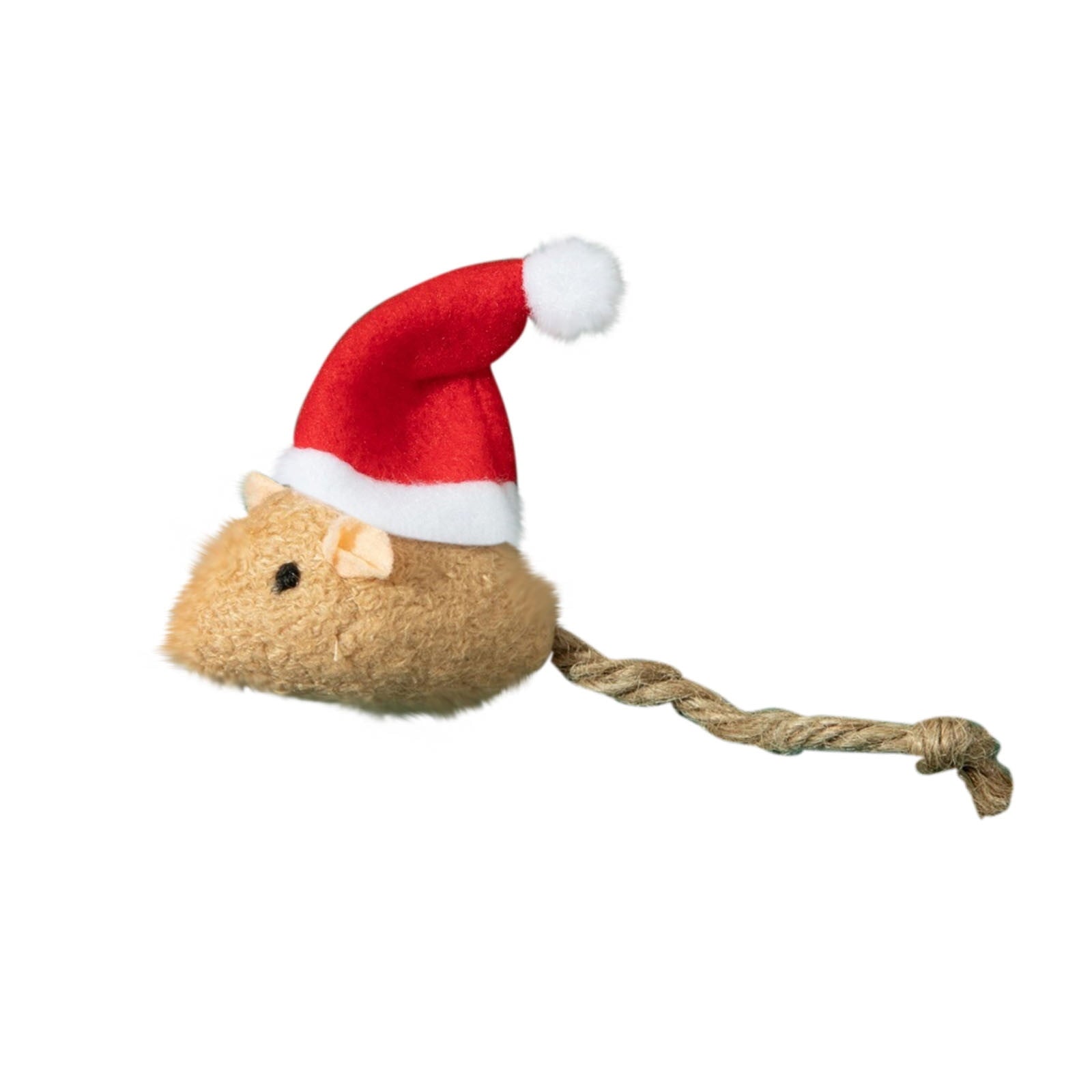 Darzheoy Catnip Toys Interactive Toy Christmas Hat Costume Plush Mouse Shaped Cat Toys for Cat Kitten Indoor D