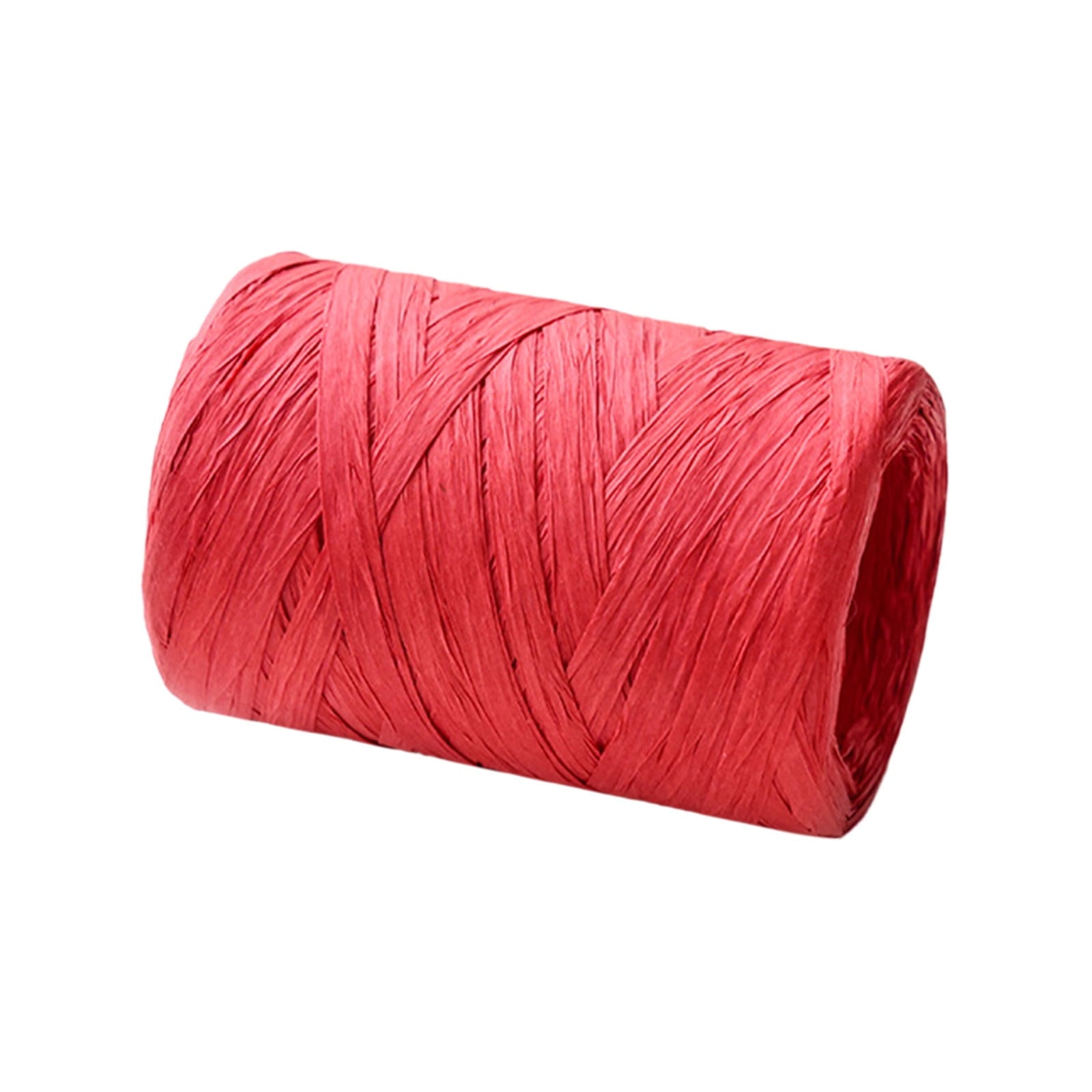 Darzheoy Raffia Ribbon, Christmas Gift Wrapping Raffia Paper String Ribbon Packing Paper Twine for Craft DIY Supply Christmas, 328ft Red