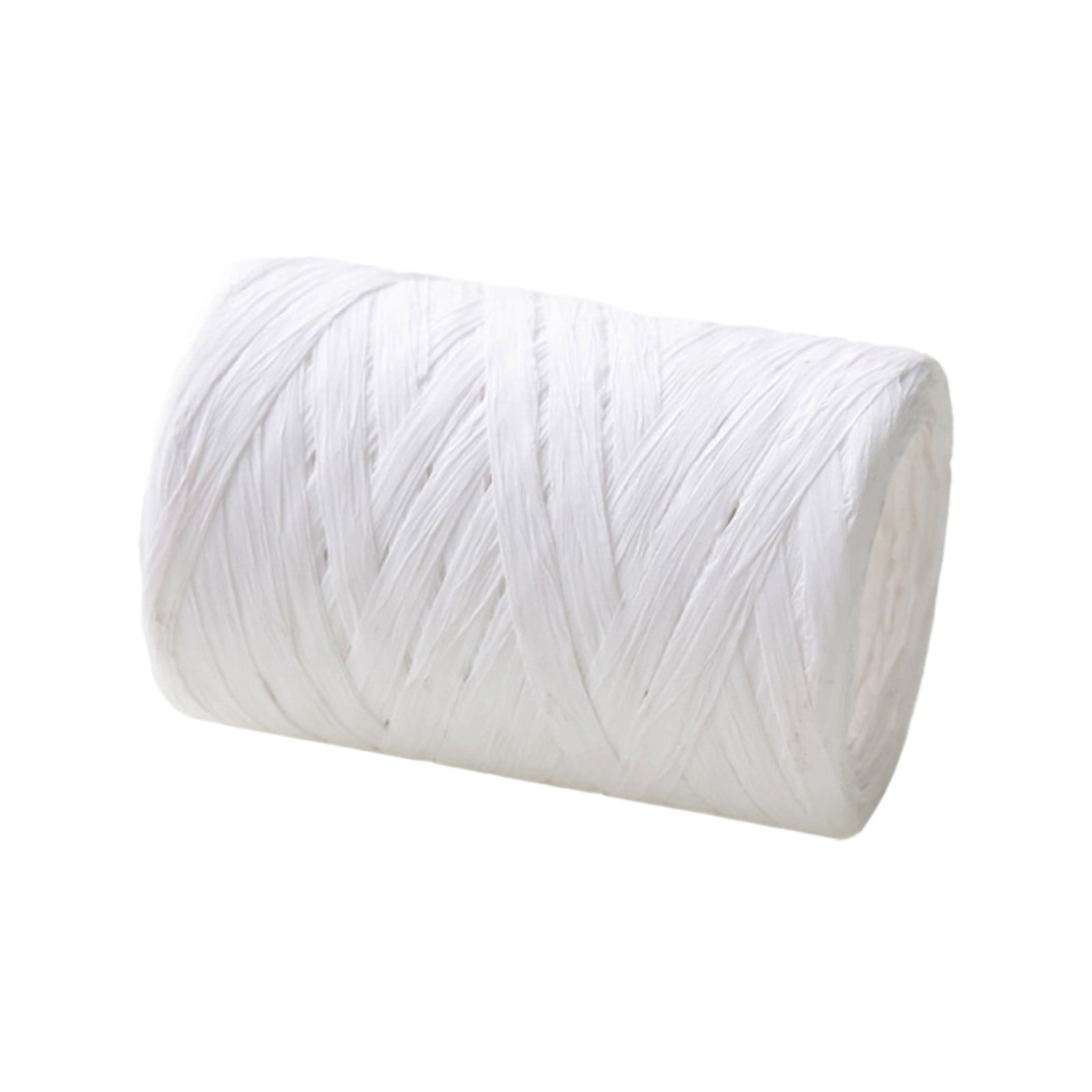 Darzheoy Raffia Ribbon, Christmas Gift Wrapping Raffia Paper String Ribbon Packing Paper Twine for Craft DIY Supply Christmas, 328ft White