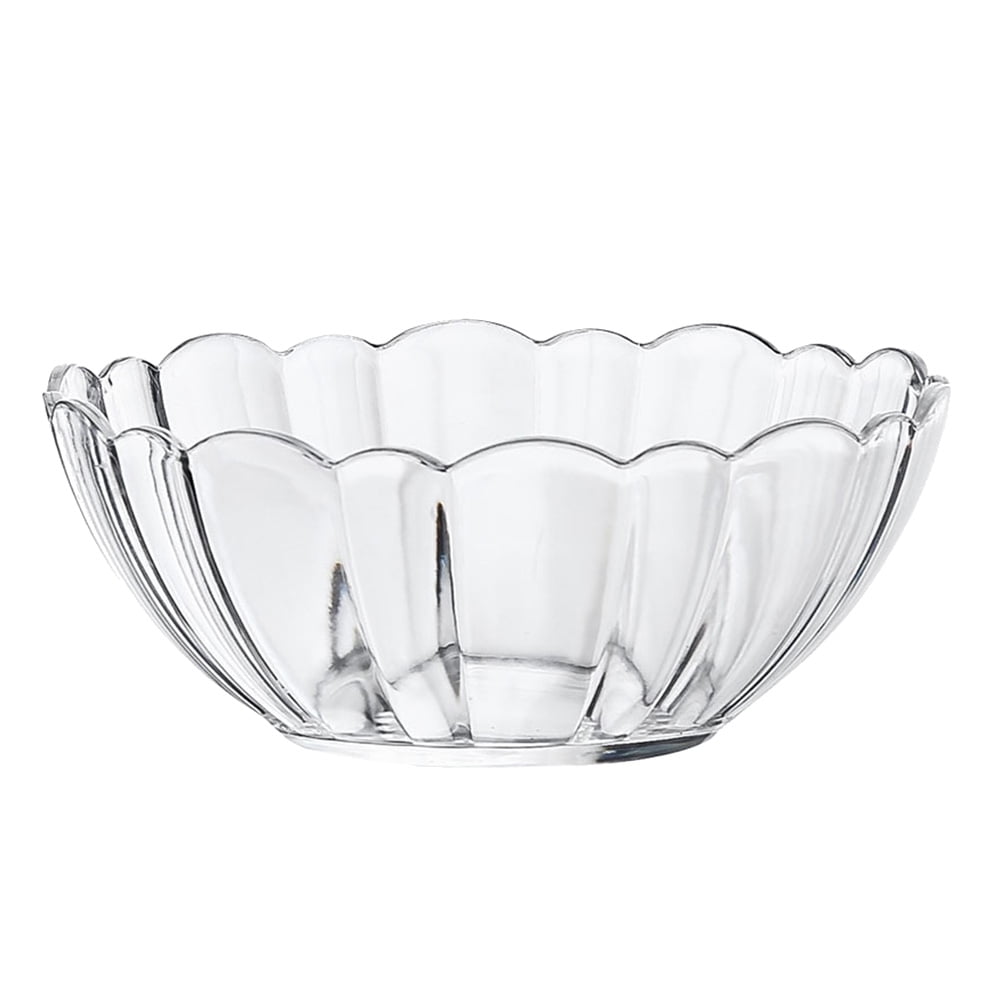 Luxshiny Transparent Acrylic Lotus Bowl - Lightweight Serving Bowl for Salad, Fruits, Desserts, Ideal for Parties, Gatherings, and Everyday Use 13.2*13.2*5.2cm As Shown
