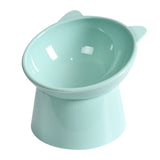 Darzheoy Raised Cat Food Bowl 15 Degrees Elevated Cat Bowls Anti Vomiting Tilted Raised Cat Food Bowl Plastic Slanted Stand Bowls for Pet Feeder Green