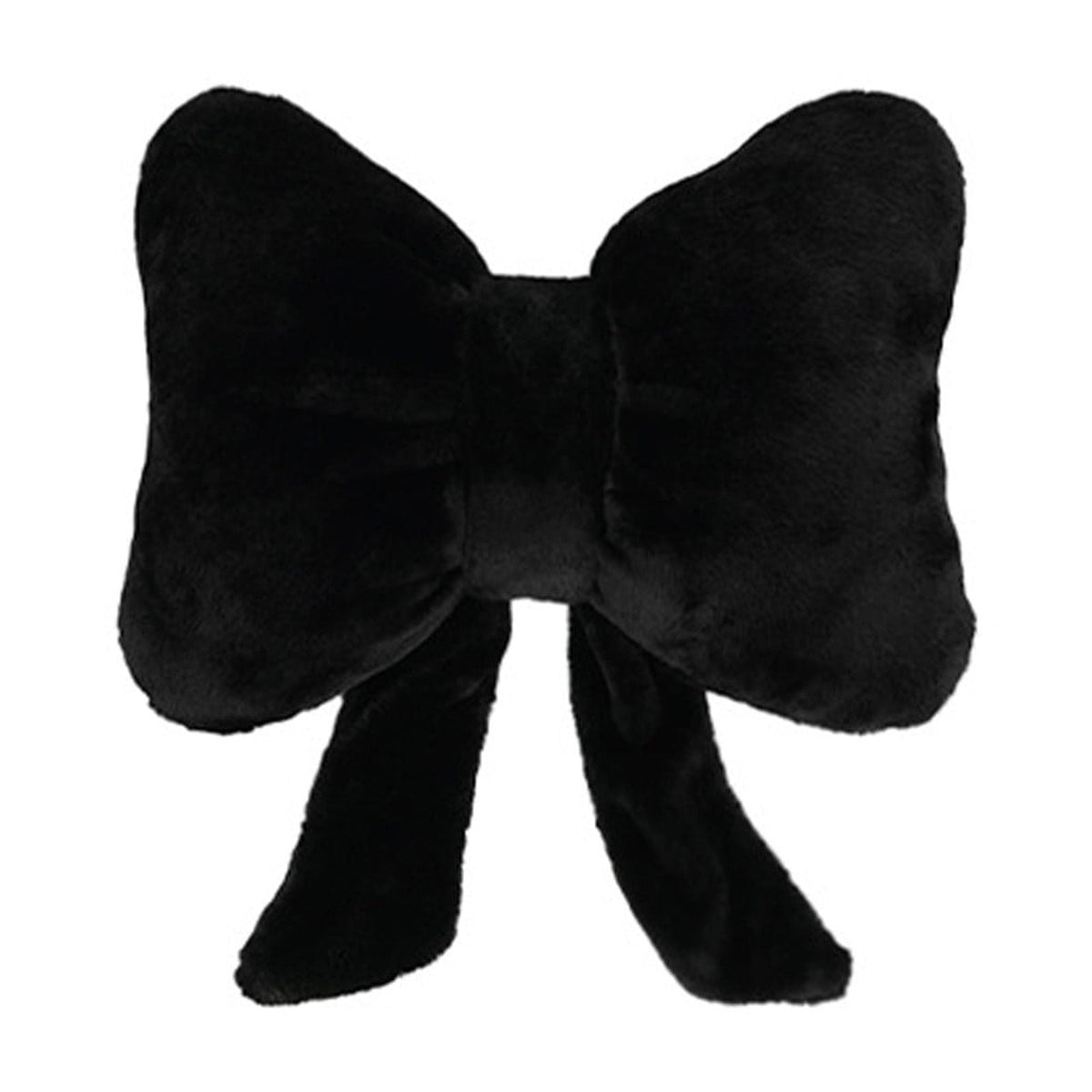 Darzheoy Bow Shaped Throw Pillow Soft Stuffed Bow Christmas Decorations Soft Furry Bow Throw Pillows Cute Bowknot Plush Pillow Home Decor for Couch Living Room Bed Black