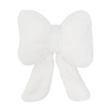 Darzheoy Bow Shaped Throw Pillow Soft Stuffed Bow Christmas Decorations Soft Furry Bow Throw Pillows Cute Bowknot Plush Pillow Home Decor for Couch Living Room Bed White