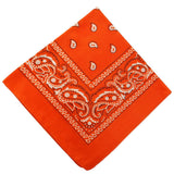 Darzheoy 22 inch Cotton Paisley Bandana Multi Colored Set Cowboy Bandana Head Scarf Double-sided for Men & Women Bronze
