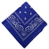 Darzheoy 22 inch Cotton Paisley Bandana Multi Colored Set Cowboy Bandana Head Scarf Double-sided for Men & Women Dark Blue