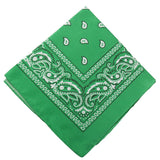 Darzheoy 22 inch Cotton Paisley Bandana Multi Colored Set Cowboy Bandana Head Scarf Double-sided for Men & Women Green
