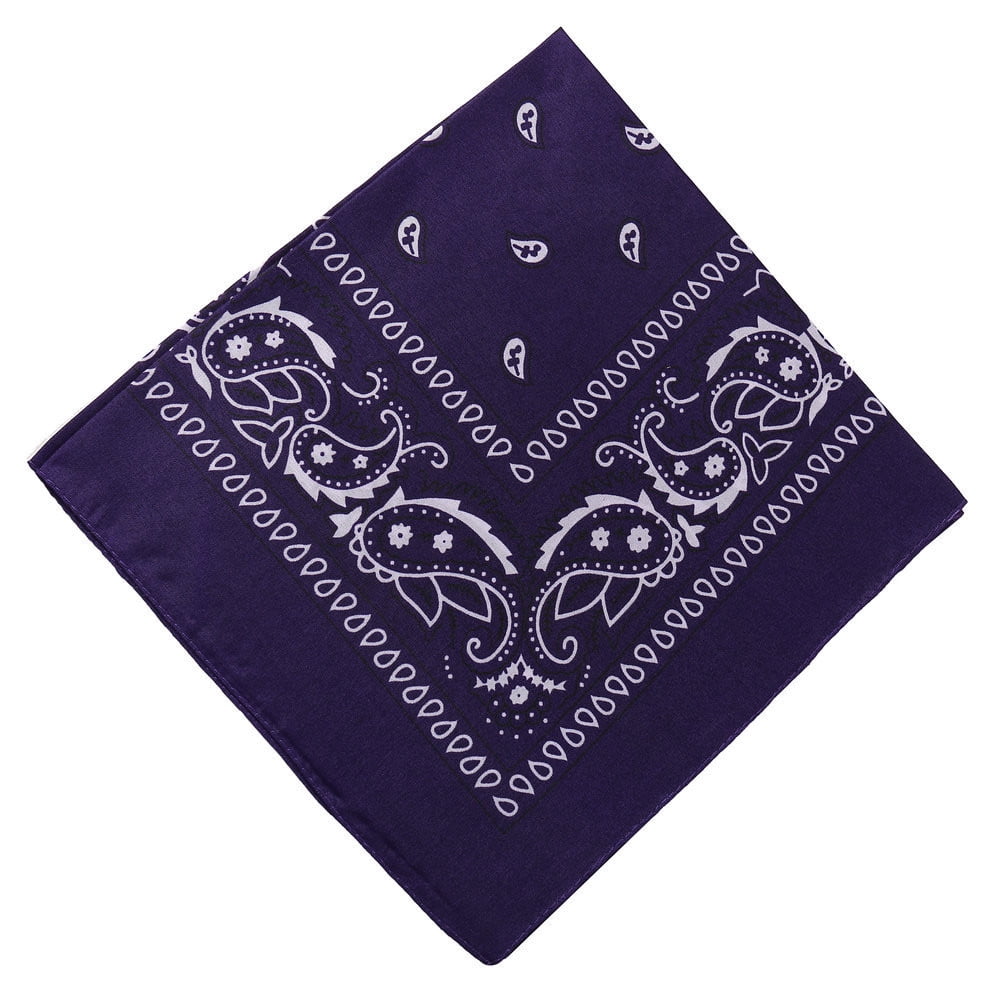 Darzheoy 22 inch Cotton Paisley Bandana Multi Colored Set Cowboy Bandana Head Scarf Double-sided for Men & Women Multicolor