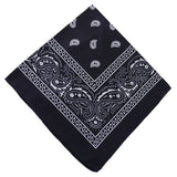 Darzheoy 22 inch Cotton Paisley Bandana Multi Colored Set Cowboy Bandana Head Scarf Double-sided for Men & Women Navy