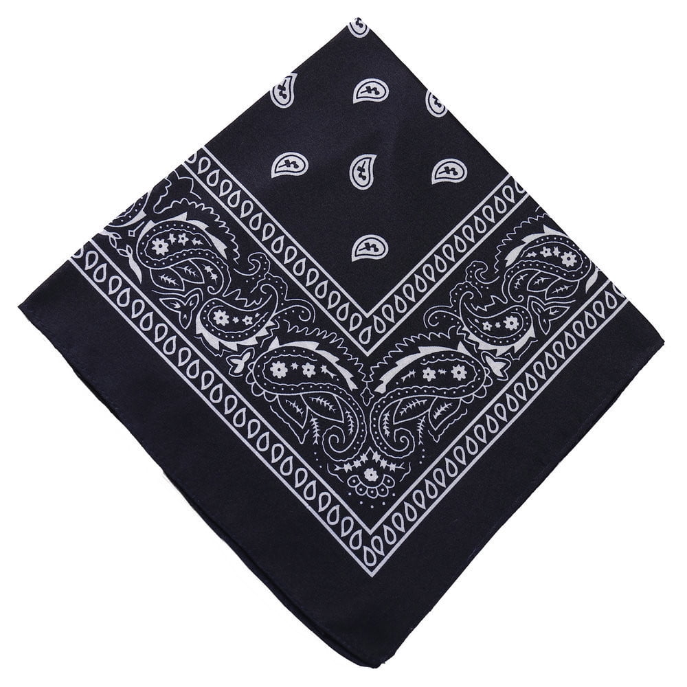 Darzheoy 22 inch Cotton Paisley Bandana Multi Colored Set Cowboy Bandana Head Scarf Double-sided for Men & Women Navy