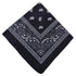 Darzheoy 22 inch Cotton Paisley Bandana Multi Colored Set Cowboy Bandana Head Scarf Double-sided for Men & Women Navy
